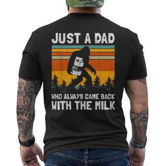 Just A Dad Who Always Came Back With The Milk Father's Day Men's T-shirt Back Print | Seseable UK