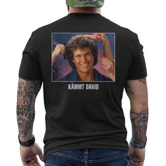 Kämmt David 80S Retrointage Tv Kitttar Camp Fun T-Shirt mit Rückendruck - Geschenkecke