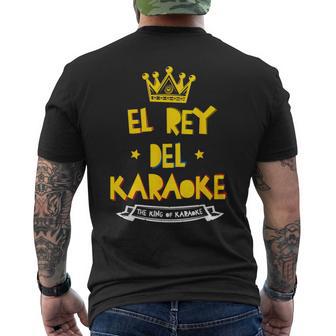 Karaoke Cantante Microfono Musica Bar Re Canto Regalo T-shirt da uomo con stampa posteriore - Novitaregali