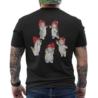 Kawaii Cats With Fruit Hats Strawberry Vintage Kitten Lover Men's T-shirt Back Print - Thegiftio UK