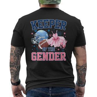 Keeper Of The Gender Touchdown Or Tutus Gender Reveal Party Men's T-shirt Back Print - Thegiftio UK