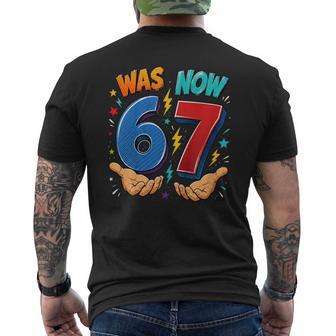 Kids Was 6 Now 7 7Th Birthday 67 Birthday Boys Men's T-shirt Back Print | Mazezy