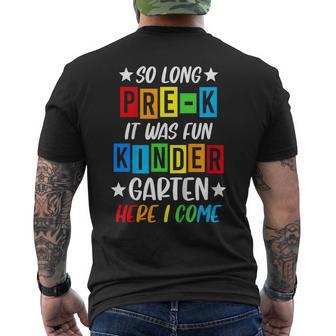 Kids Pre-K Grad 2026 Preschool Graduation 2026 So Long Pre-K Men's T-shirt Back Print - Thegiftio UK