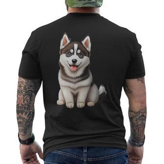 Kinder Hunde Husky Husky T-Shirt mit Rückendruck - Seseable