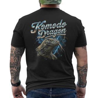 Komodo Dragon Vintage 90S Retro 80'S Komodo Dragon Men's T-shirt Back Print - Thegiftio UK