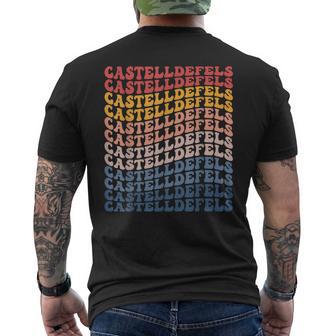 La Ciudad De Castelldefels Estilo Retro Camiseta Hombre Estampado Espalda - Regaloses