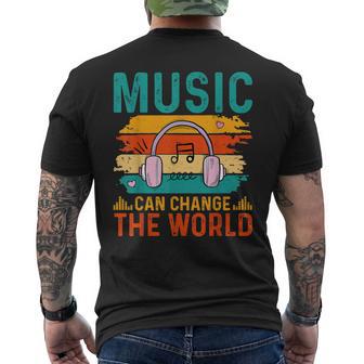 La Musique Peut Changer Les Amateurs De Musique Du Monde T-shirt imprimé au dos - Cadeauxyz
