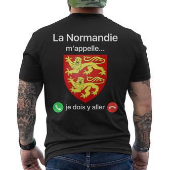La Normandie M'appelle Je Dois Y Aller Humour Blason Normand T-shirt imprimé au dos - Cadeauxyz