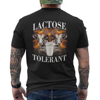 Lactose Tolerant Sarcasm Meme Lactose Tolerant Men's T-shirt Back Print - Monsterry
