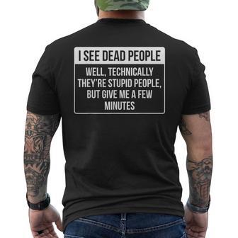 I Lago Dead People Bien Técnicamente Ustedtupid People Camiseta Hombre Estampado Espalda - Regaloses