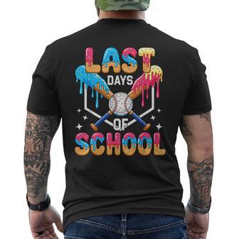 Last Day Of School Baseball Drip Graduation Boys Ns Kids Men's T-shirt Back Print - Monsterry UK