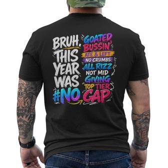 Last Day Of School Bruh This Year Was Goated No Cap Men's T-shirt Back Print - Thegiftio