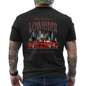 Latino Los Cholo Chicano s チカーノ ローライダー ローライダー メンズTシャツ バックプリント - Kawaiitshirt