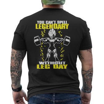 Leg Day ボディビルディング スクワット ジム モチベーションスクワット メンズTシャツ バックプリント - Kawaiitshirt