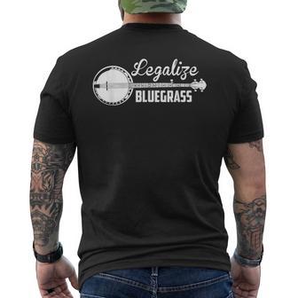 Legalize Bluegrass Banjo ビンテージヒッピーブルーグラス 音楽ファン メンズTシャツ バックプリント - Kawaiitshirt