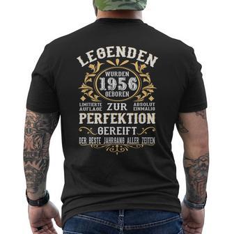 Legenden 1956 Geboren Geschenk Jahrgang 1956 Geburtstag T-Shirt mit Rückendruck - Seseable