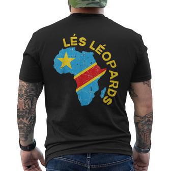 Leopards African Map Of Dr Congo Men's T-shirt Back Print - Thegiftio UK