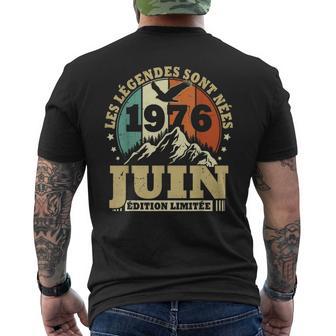 Les Légendesont Nées En Juin 1976 Anniversaire 50 Ans T-shirt imprimé au dos - Cadeauxyz