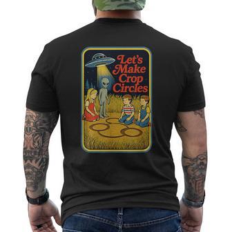 Let's Make Crop Circles 面白い レトロ ヴィンテージ エイリアン Ufo メンズTシャツ バックプリント - Kawaiitshirt