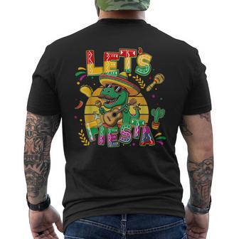 Let's Fiesta Dino Trex Cinco De Mayo Boys Mexican Party Men's T-shirt Back Print - Thegiftio UK