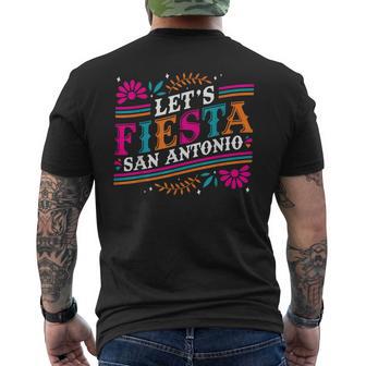 Let's Fiesta San Antonio Cinco De Mayo Mexican Party Men's T-shirt Back Print | Mazezy