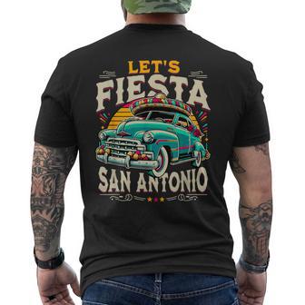 Let's Fiesta San Antonio Texas Cinco De Mayo Mexican Party Men's T-shirt Back Print | Mazezy