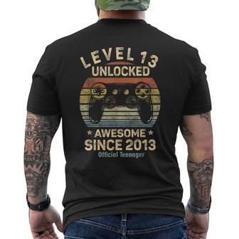 Level 13 Unlocked Official Nager 13Th Birthday Gaming Men's T-shirt Back Print - Thegiftio UK