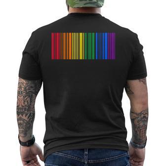 Lgbtq Bandera De Arco Iris Gay Orgullo Mes Regalo Código De Barras Lgbt Camiseta Hombre Estampado Espalda - Regaloses