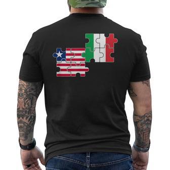 Liberia Italia Bandiera Italiana Liberiana T-shirt da uomo con stampa posteriore - Novitaregali