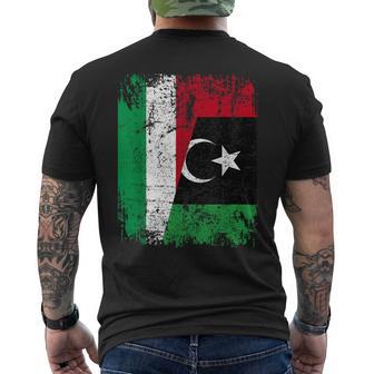 Libia Italia Bandiera Amicizia Italiana Libica T-shirt da uomo con stampa posteriore - Novitaregali