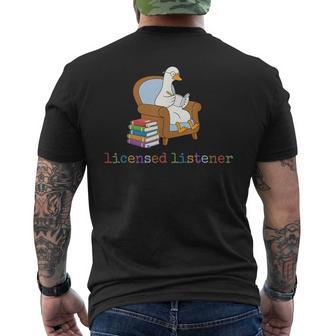 Licensed Listener Goose Counselor Graduation Mental Health Men's T-shirt Back Print - Thegiftio UK