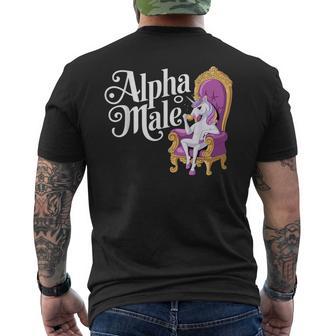 Licorne Mâle Alpha Arc-En-Ciel T-shirt imprimé au dos - Cadeauxyz