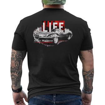 Life Picture Collection _ スティーブ マックイーン3 メンズTシャツ バックプリント - Kawaiitshirt