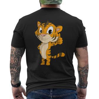 Lindo Motivo Infantil Tigre Desierto Camiseta Hombre Estampado Espalda - Regaloses
