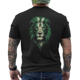 Lion Nigerian Nigeria Nigerian Flag Men's T-shirt Back Print - Thegiftio UK