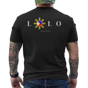 Lolo Philippines Grandpa Filipino Father's Day Men's T-shirt Back Print - Thegiftio UK