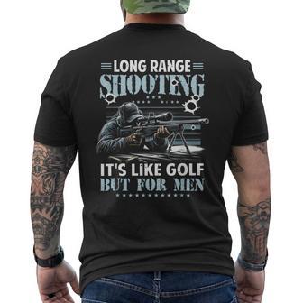 Long-Range Shooting Its Like Golf But For Sniper Soldier Men's T-shirt Back Print - Thegiftio UK