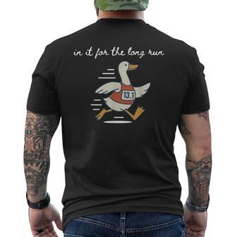 In It For The Long Run Half Marathon Goose Men's T-shirt Back Print - Thegiftio UK