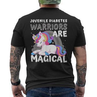 Los Guerreroson Mágicos Unicornio Para Concientizaciónobre La Diabetes Juvenil Camiseta Hombre Estampado Espalda - Regaloses