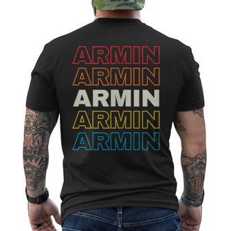 I Love Armin Personalizado Retrounset Primer Nombre In Mangas Camiseta Hombre Estampado Espalda - Regaloses