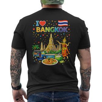 I Love Bangkok タイ旅行お土産 メンズTシャツ バックプリント - Kawaiitshirt