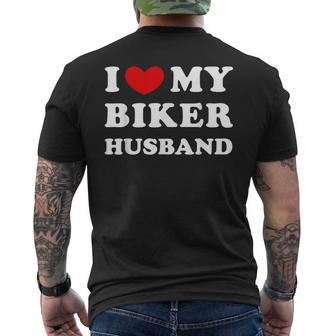 I Love My Biker Husband Amo Il Mio Marito Motociclista T-shirt da uomo con stampa posteriore - Novitaregali