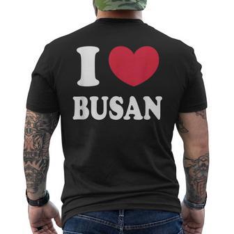 I Love Busan 釜山が大好きです メンズTシャツ バックプリント - Kawaiitshirt
