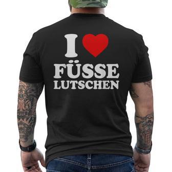 I Love Füsse Lutschen Fuß Fetisch Ich Liebe Füsse Lutschen T-Shirt mit Rückendruck - Seseable