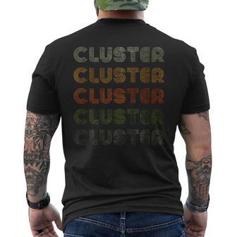 Love Heart Cluster グランジ ビンテージスタイル ブラック クラスター メンズTシャツ バックプリント - Kawaiitshirt