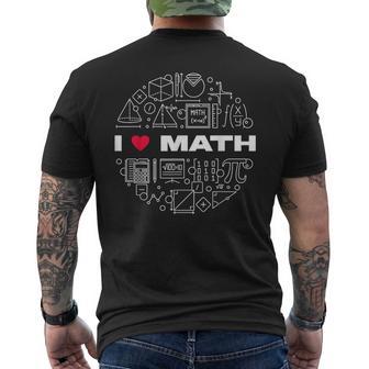 I Love Math Étudiant Professeur De Mathématiques T-shirt imprimé au dos - Cadeauxyz