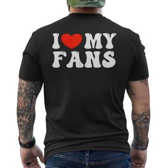 I Love My Fans メンズTシャツ バックプリント - Kawaiitshirt
