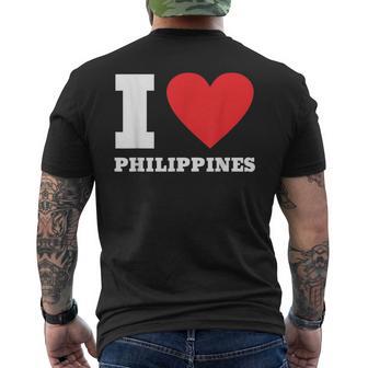 I Love Philippines I Heart Philippines 家族旅行 メンズTシャツ バックプリント - Kawaiitshirt