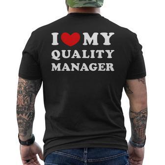 I Love My Quality Manager J'aime Mon Responsable Qualité T-shirt imprimé au dos - Cadeauxyz