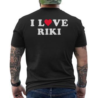 I Love Riki マッチング 彼女&彼氏 リキ 名前 メンズTシャツ バックプリント - Kawaiitshirt
